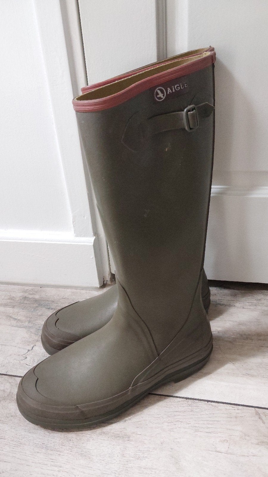 Aigle hoge regenlaarzen, maat 42, Kleding | Dames, Schoenen, Ophalen of Verzenden, Regenlaarzen, Gedragen, Groen