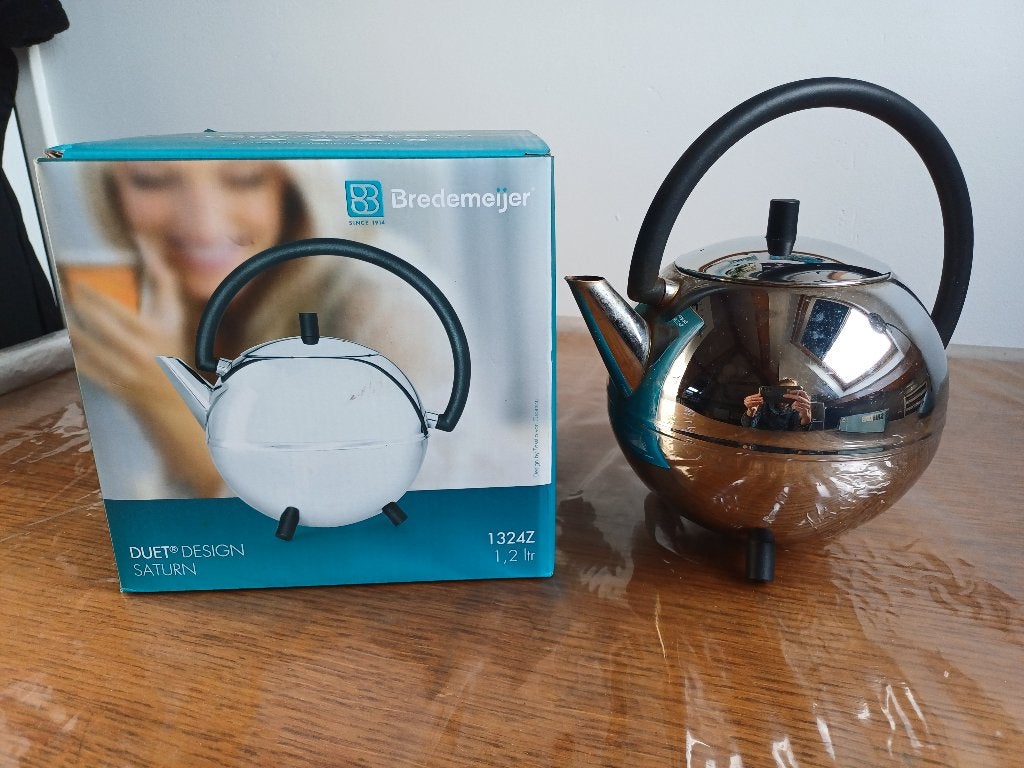 Bredemeijer dubbelwandige theepot, Huis en Inrichting, Ophalen, Gebruikt, Theepot, Metaal