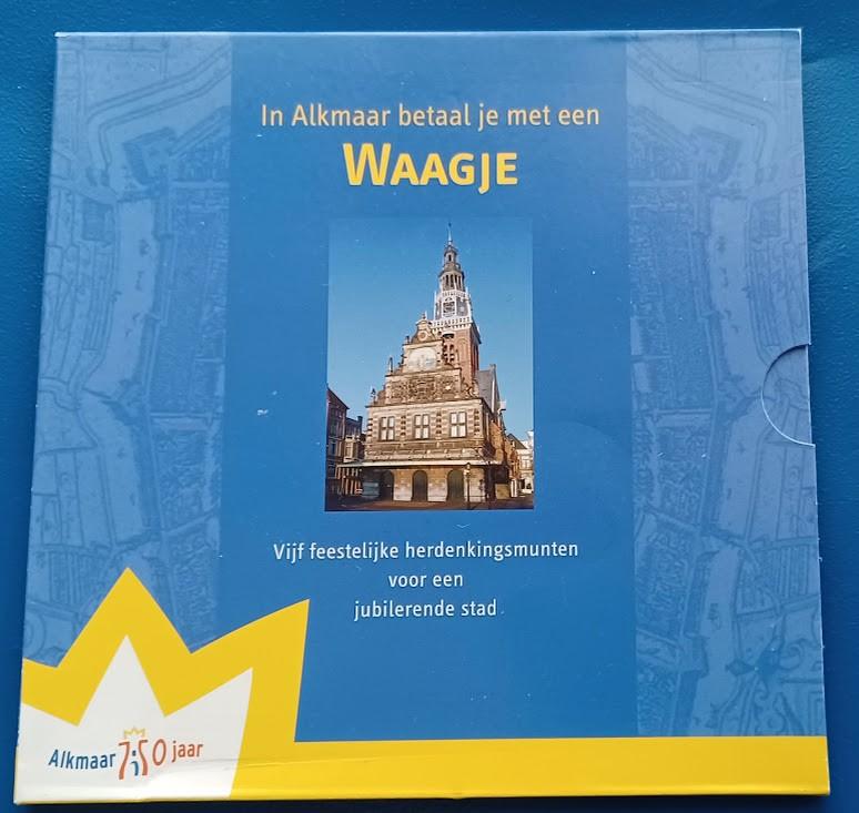 Muntset Alkmaar 750 jaar - Waagje Set 2004, Verzenden, Overige materialen, Nederland