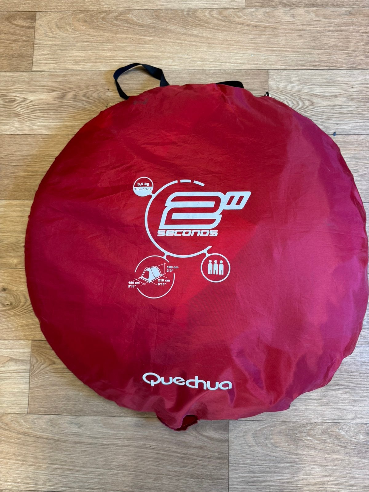 Quechua 2 Seconds – 3‑persoons Pop‑up Tent, Ophalen, Zo goed als nieuw, Tot en met 2