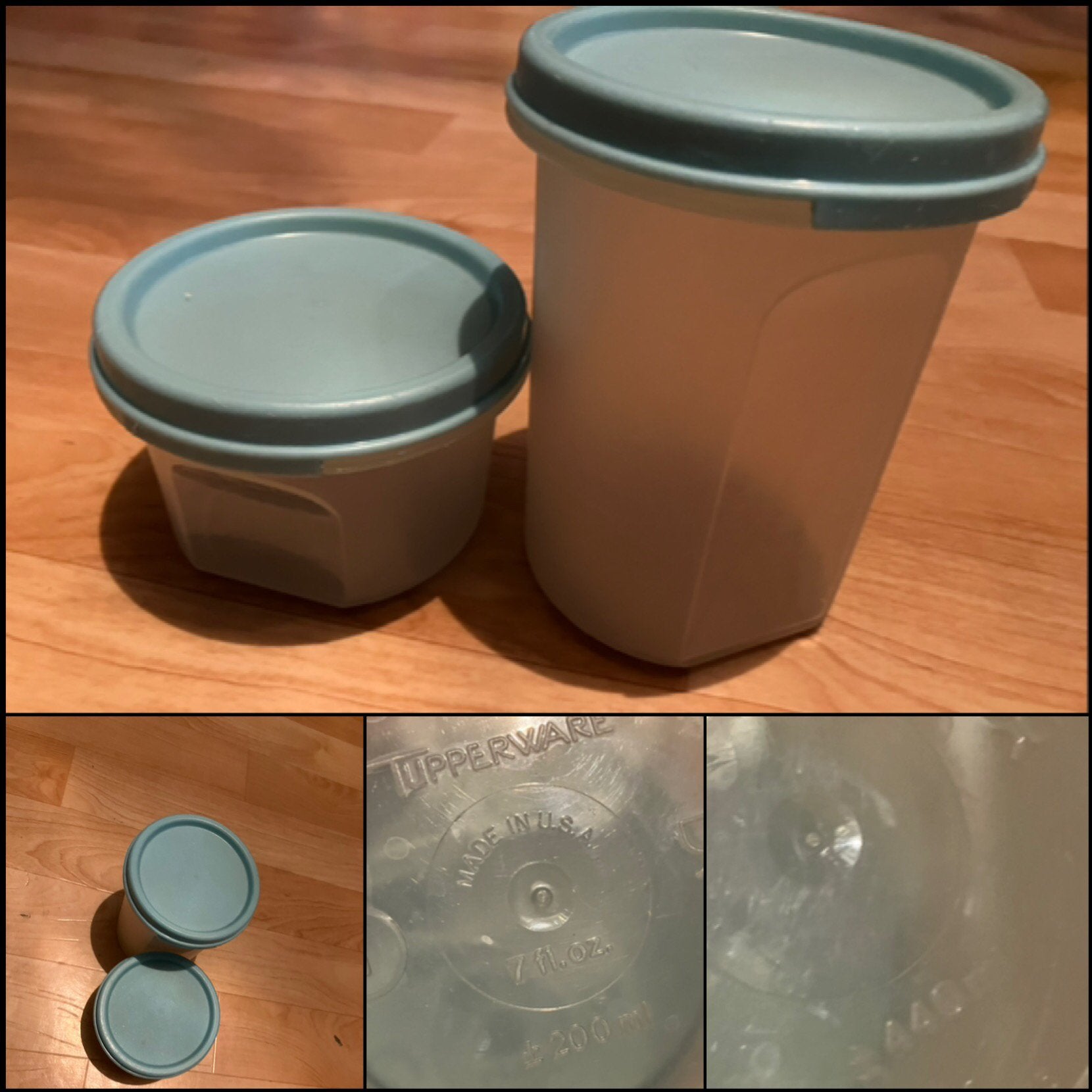 Z.g.a.n/hoge en lage trommel groene deksel/Tupperware, Bewaardoos, Ophalen of Verzenden, Stapelbaar, Groen