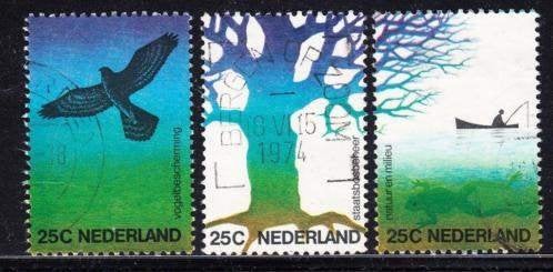 1573 - Nederland nvph 1043/1045 gestempeld , natuur en mili, Postzegels en Munten, Postzegels | Nederland, Verzenden, Na 1940