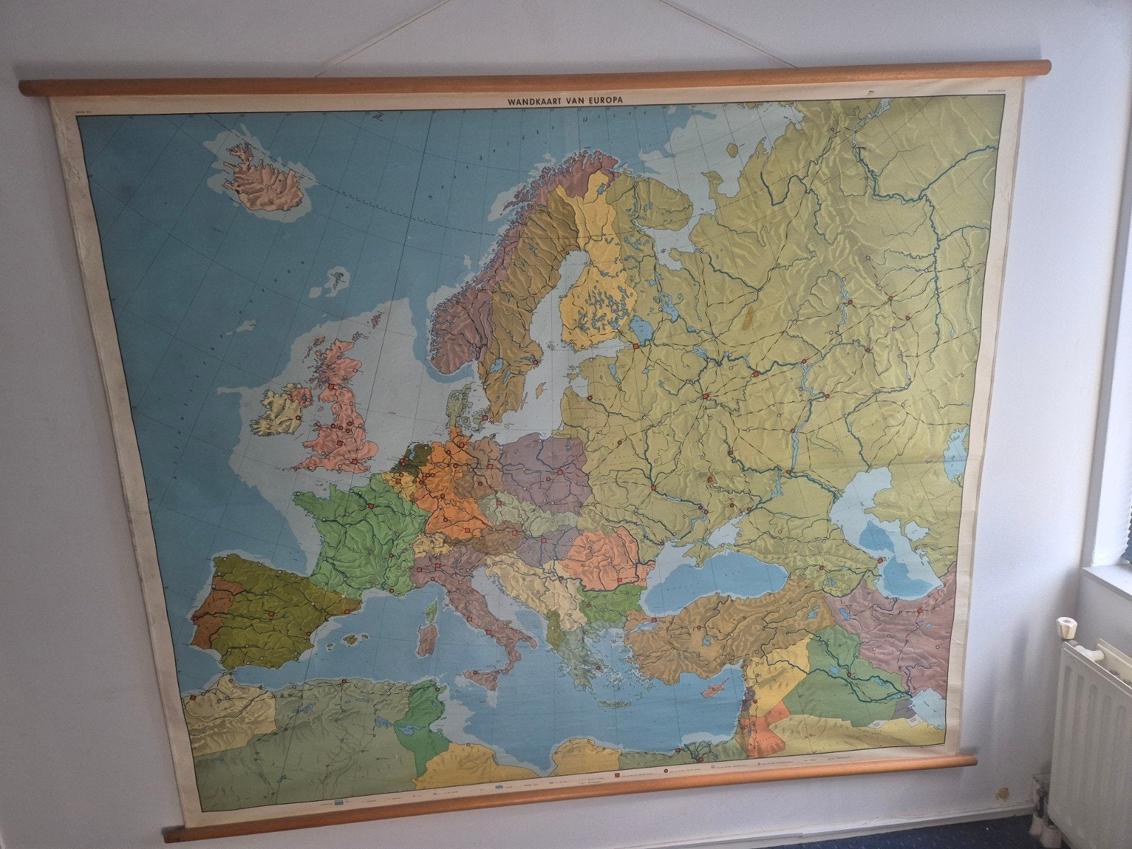 oude schoolkaart Europa, Boeken, Ophalen, 1800 tot 2000, Europa Overig, Landkaart