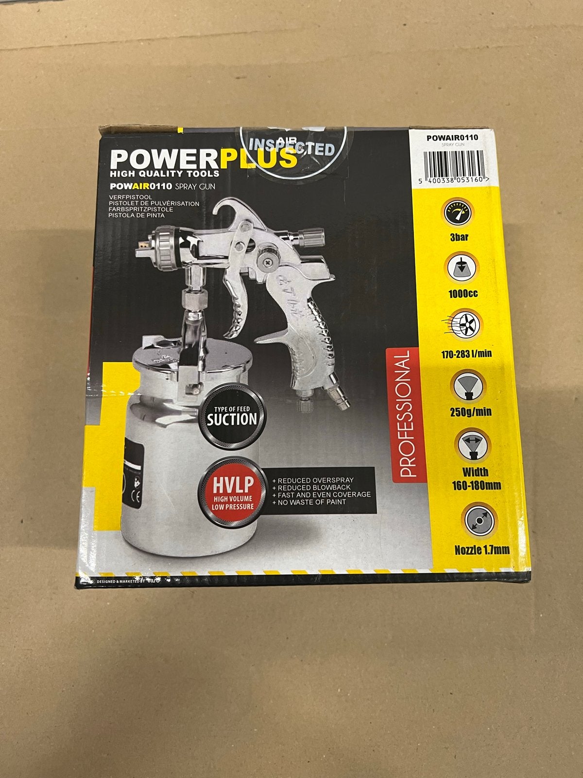 Nieuw Powerplus POWAIR0110 perslucht-verfspuit, Doe-het-zelf en Verbouw, Ophalen of Verzenden