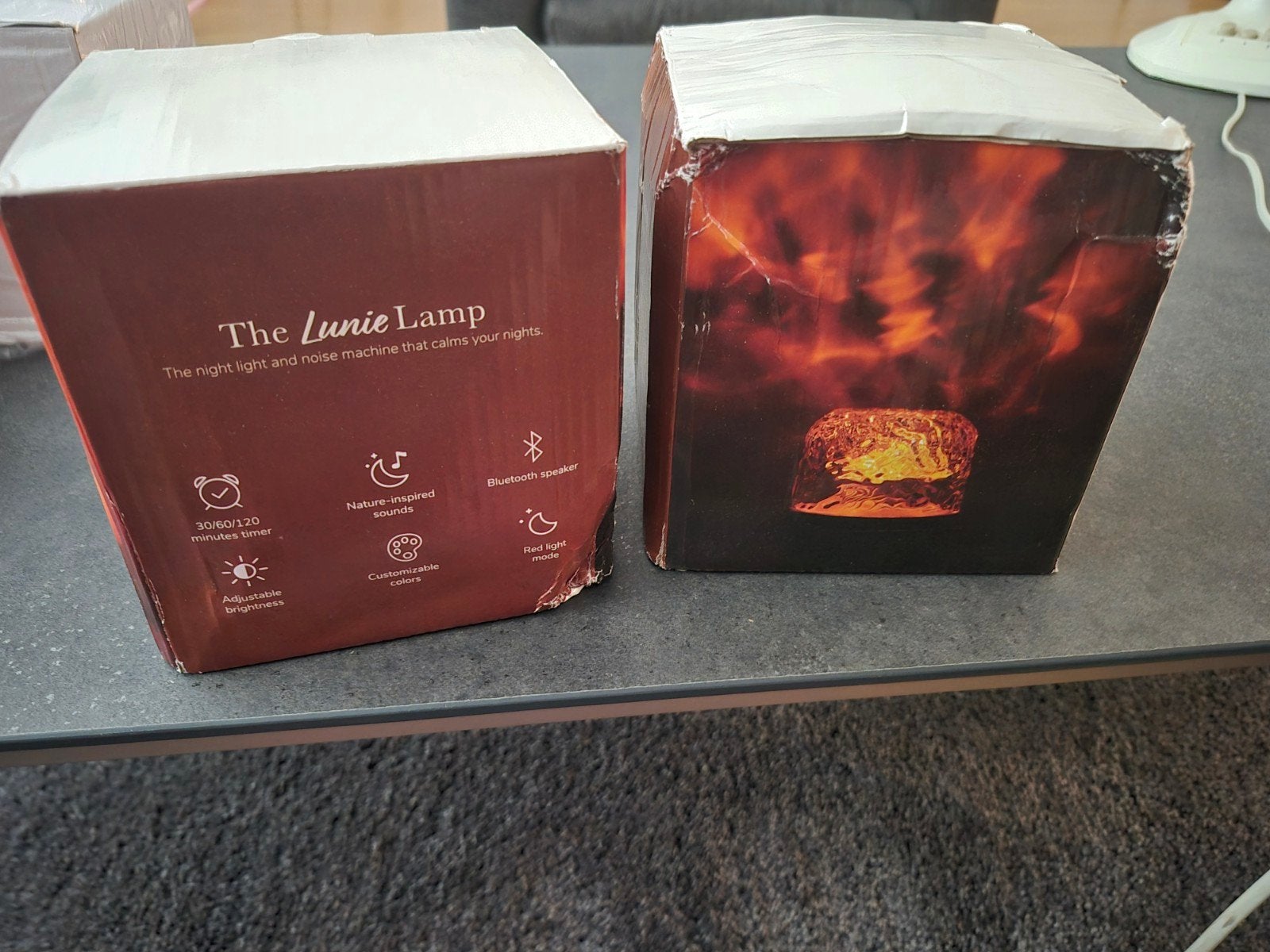 The Lunie Lamp - Nachtlamp en geluidsmachine, Overige merken, Kunststof, Meerkleurig, Ophalen of Verzenden