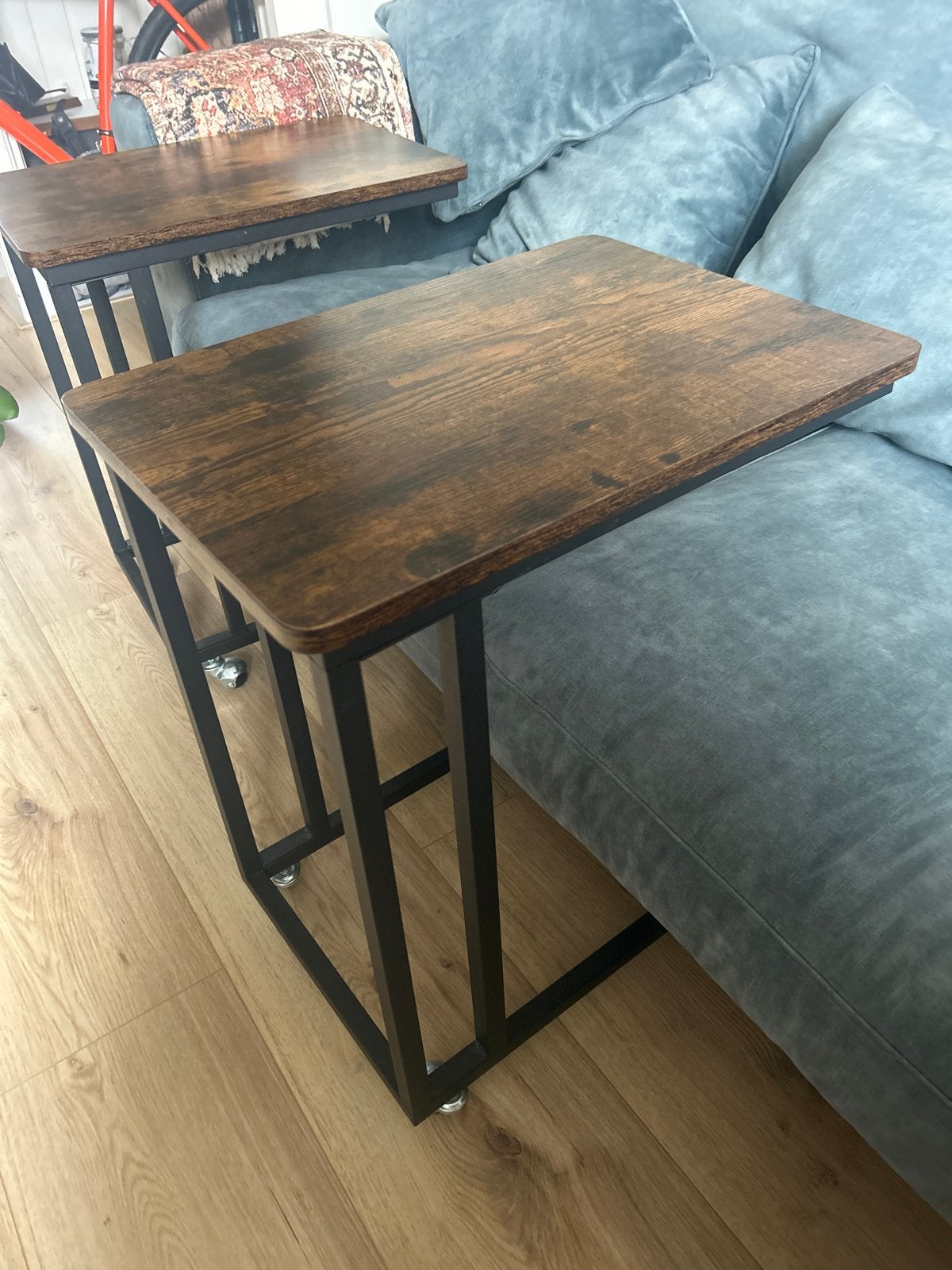 Industriële bijzettafel op wieltjes, Ophalen, Minder dan 45 cm, 55 tot 75 cm, Zo goed als nieuw