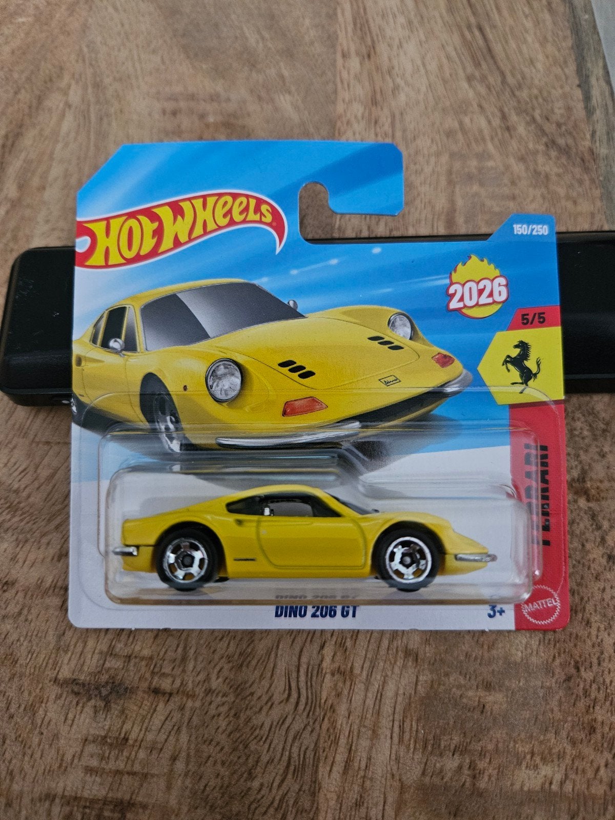 Hotwheels Ferrari Dino  206 GT Geel Nieuw, Ophalen of Verzenden, Nieuw, Auto