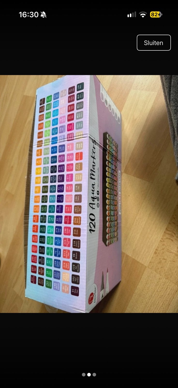 120 Aqua Markers stiften met houder - Zo goed als nieuw, Ophalen of Verzenden, Zo goed als nieuw, Potlood of Stift