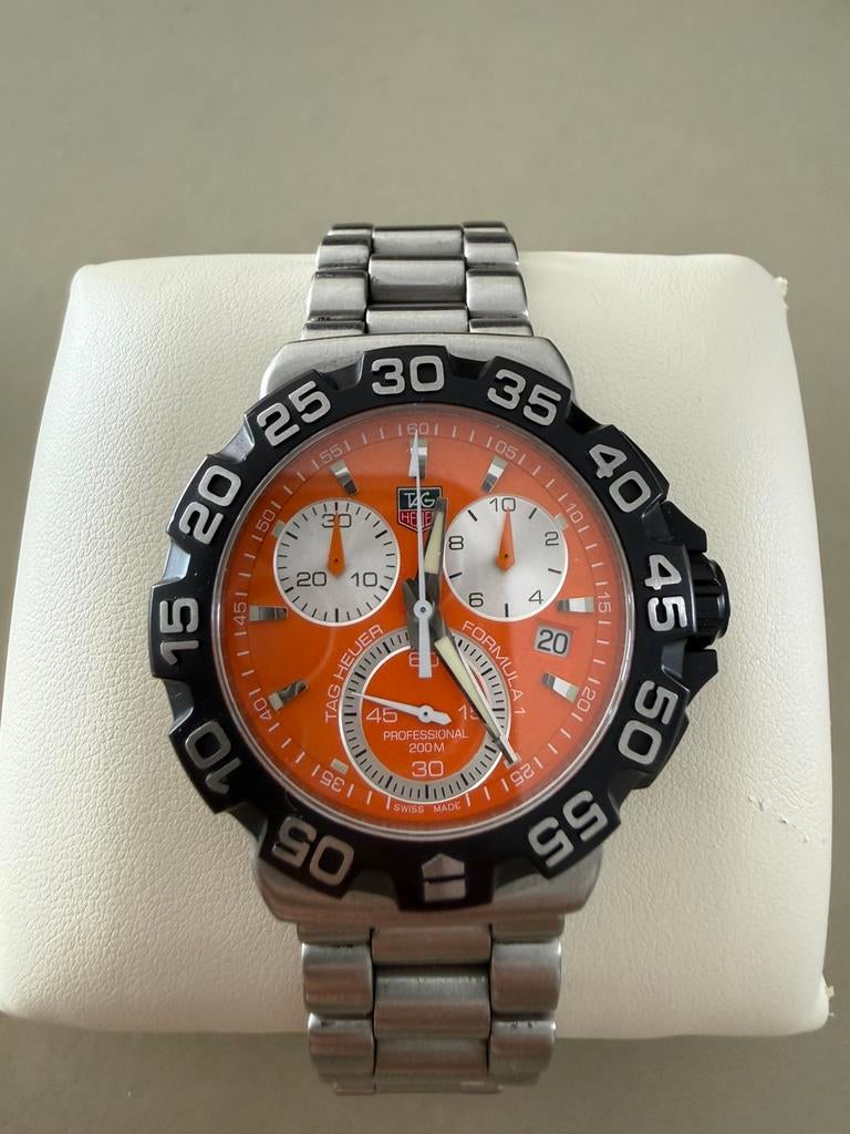Tag Heuer Formula 1 Orange Dail Quartz., Ophalen of Verzenden, Zo goed als nieuw, Staal, TAG Heuer