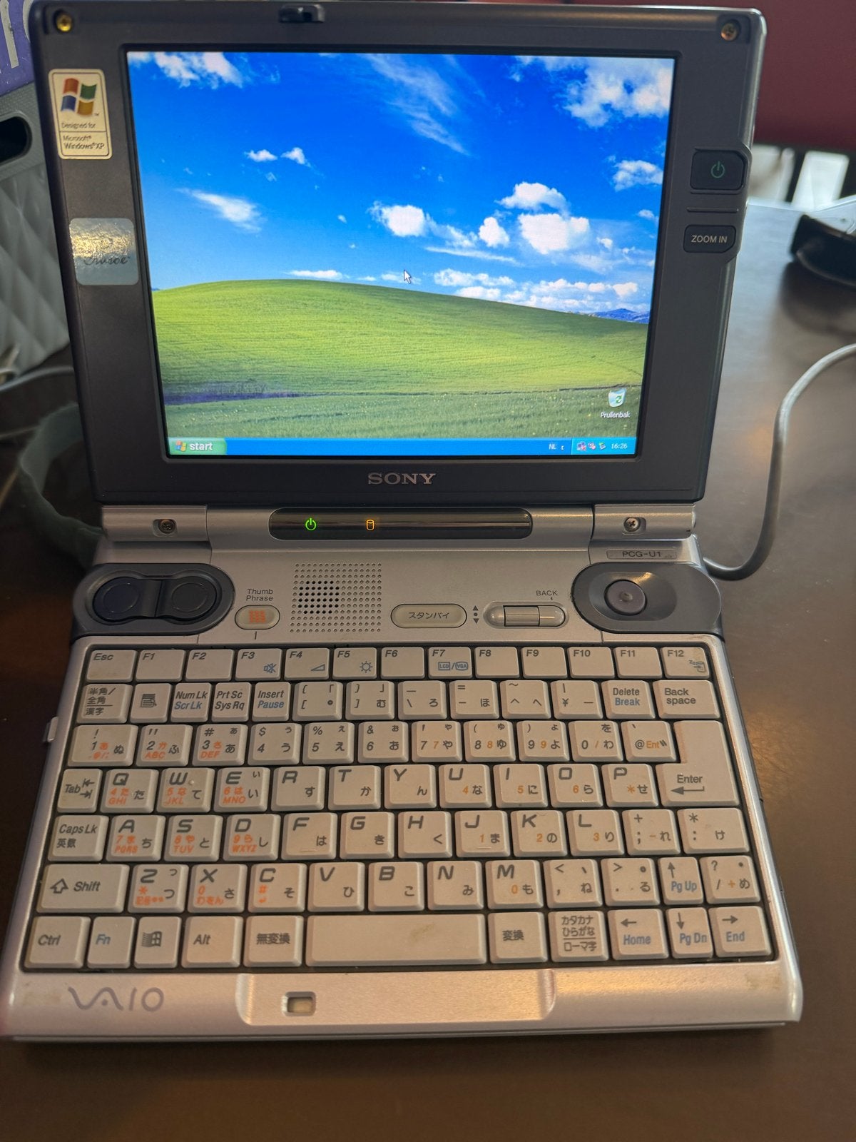 Sony Vaio PCG-U1 - Unieke Retro Laptop uit Japan, Gebruikt, HDD, Minder dan 4 GB, Qwerty