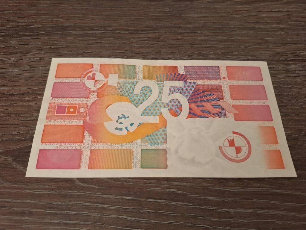 Zeldzaam misdruk biljet 25 gulden Roodborstje, 1989, Ophalen of Verzenden, 25 gulden