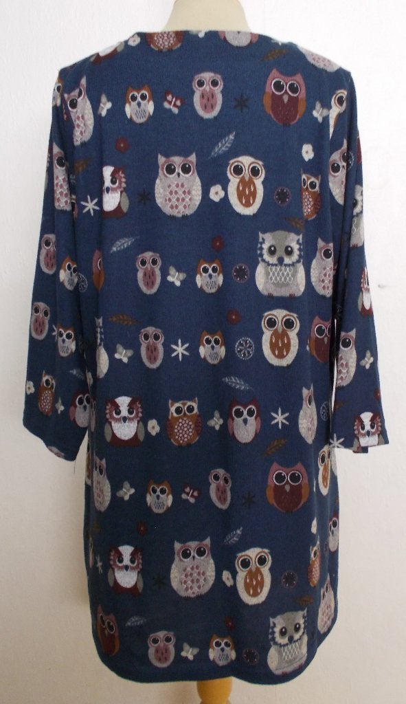 Grappige uilen print tuniek van Paprika! L, Kleding | Dames, Verzenden, Zo goed als nieuw, Maat 42/44 (L), Overige kleuren