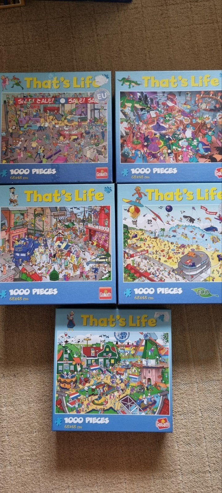 thats life puzzels, Ophalen, 500 t/m 1500 stukjes, Zo goed als nieuw