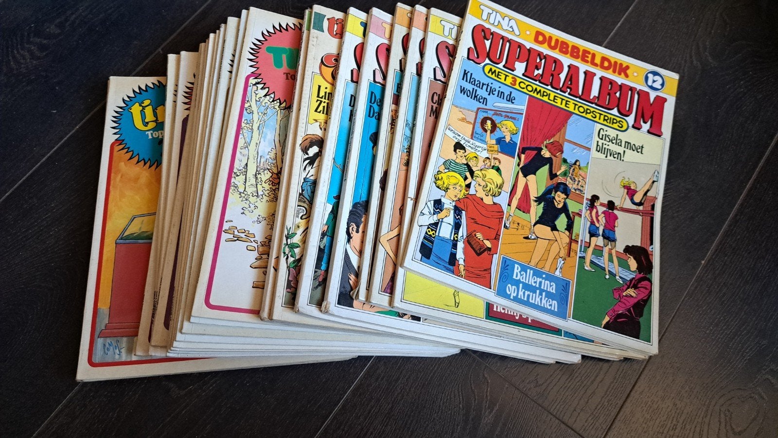stapel retro tina's uit jaren 80, Boeken, Stripboeken, Ophalen of Verzenden