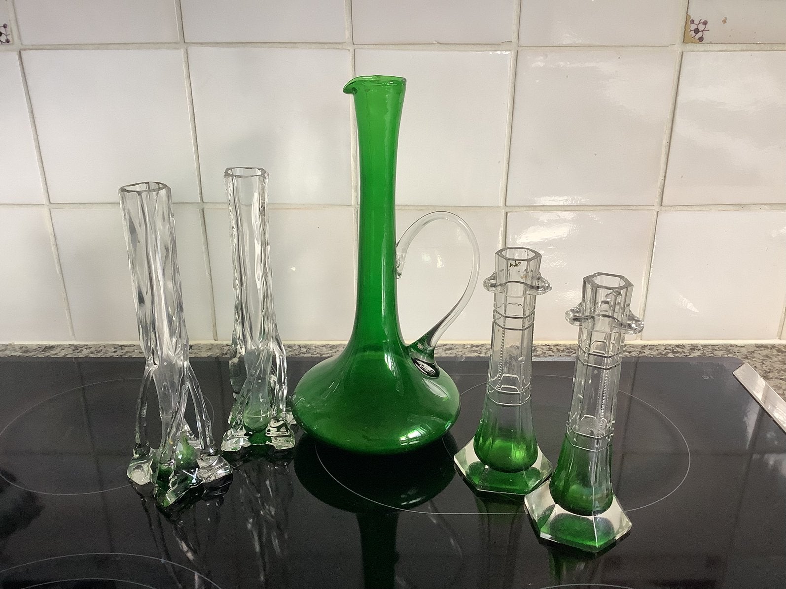 Oude solifleur vaasjes, Ophalen of Verzenden