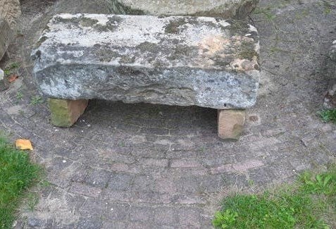 Bentheimer stenen bankje 100x40x25 cm met onderleggers, Ophalen