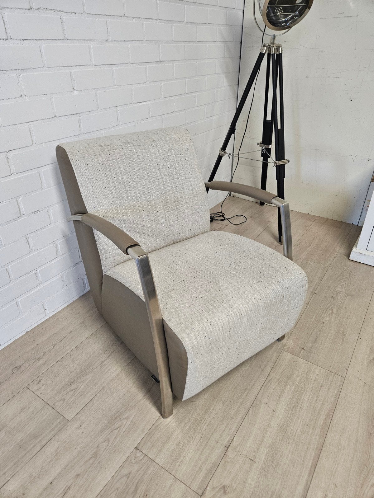Fauteuil Montel, Ophalen, 75 tot 100 cm, Leer, 50 tot 75 cm