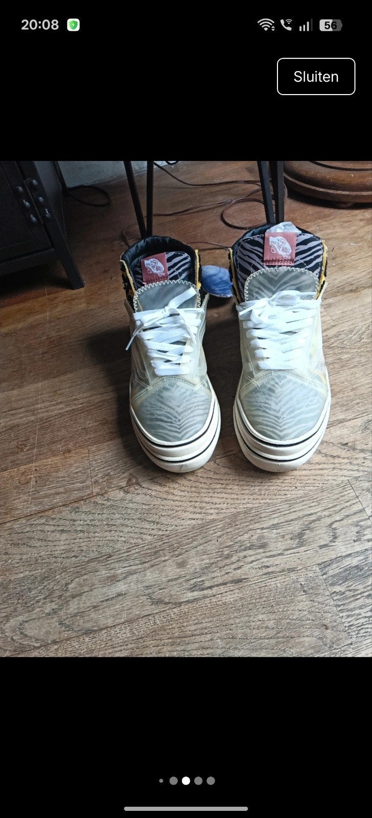 Vans Sk8-Hi Limited Edition Transparant - Maat 38.5, Overige kleuren, Ophalen of Verzenden, Sneakers of Gympen, Gedragen