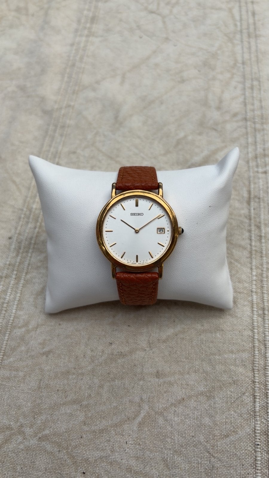 Prachtige Seiko Quartz (Model 7n49-0050) –Nieuwe band & batt, Ophalen of Verzenden, Staal, Seiko, 1960 of later