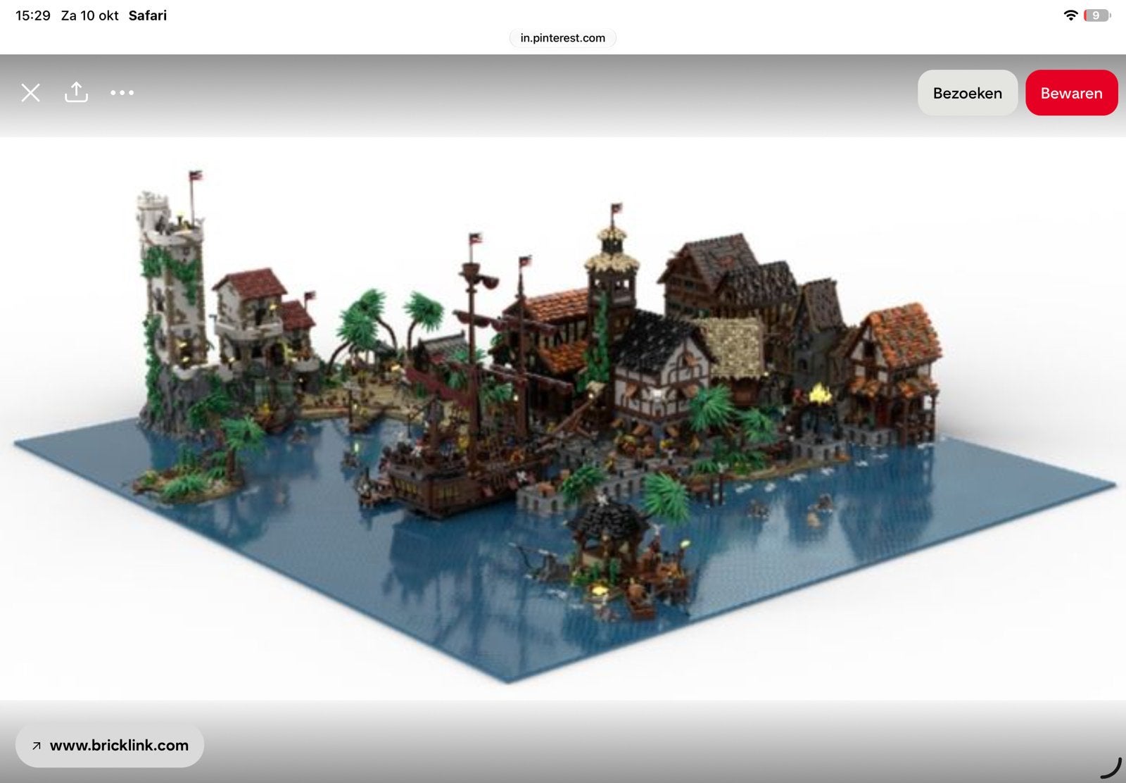 Lego Moc Port Sauvage  compleet, Ophalen, Gebruikt, MOC (eigen creatie), Lego
