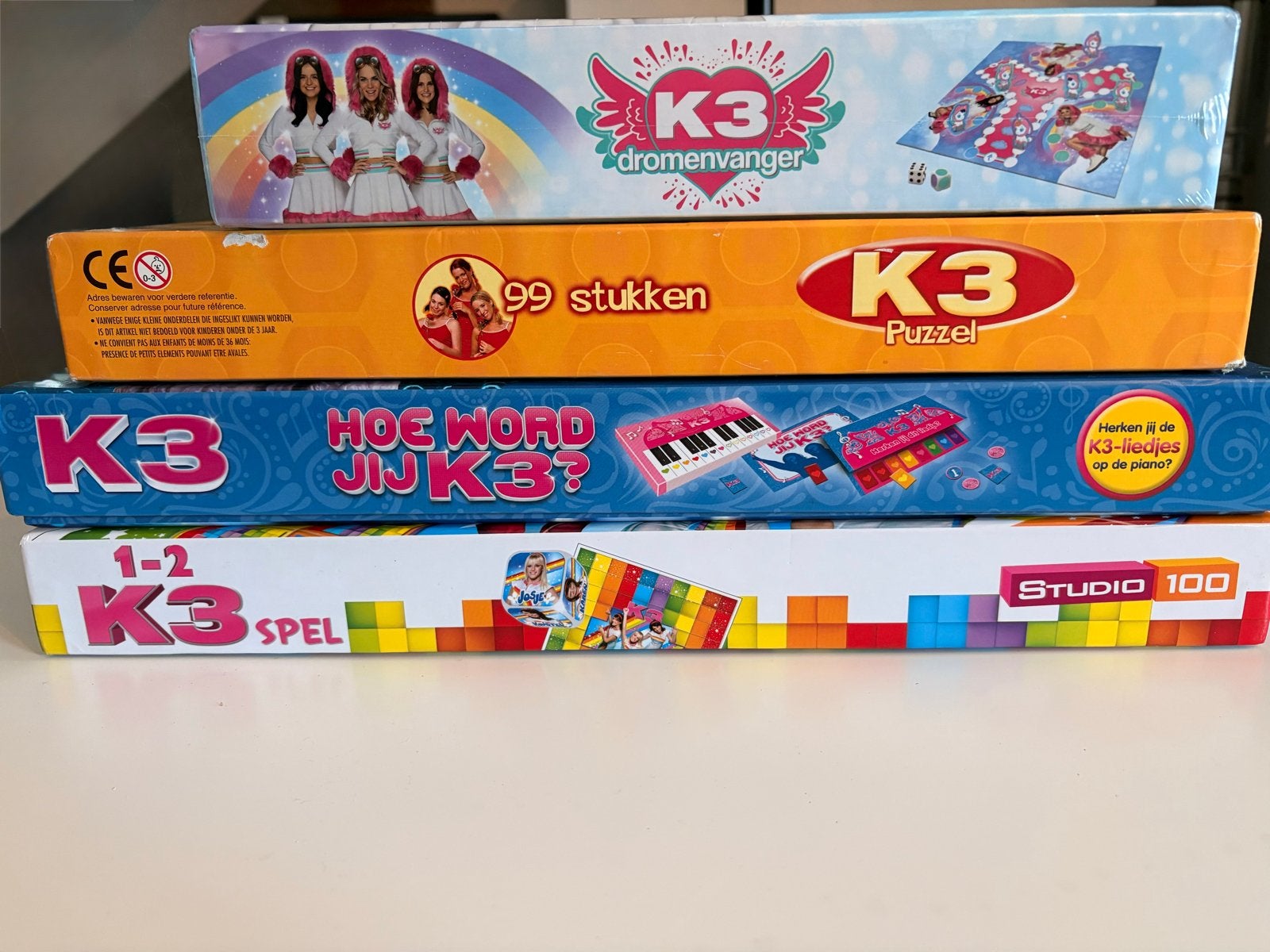 K3 Spellenpakket: Dromenvanger, Puzzel, Hoe word jij K3?, Ophalen of Verzenden, Zo goed als nieuw