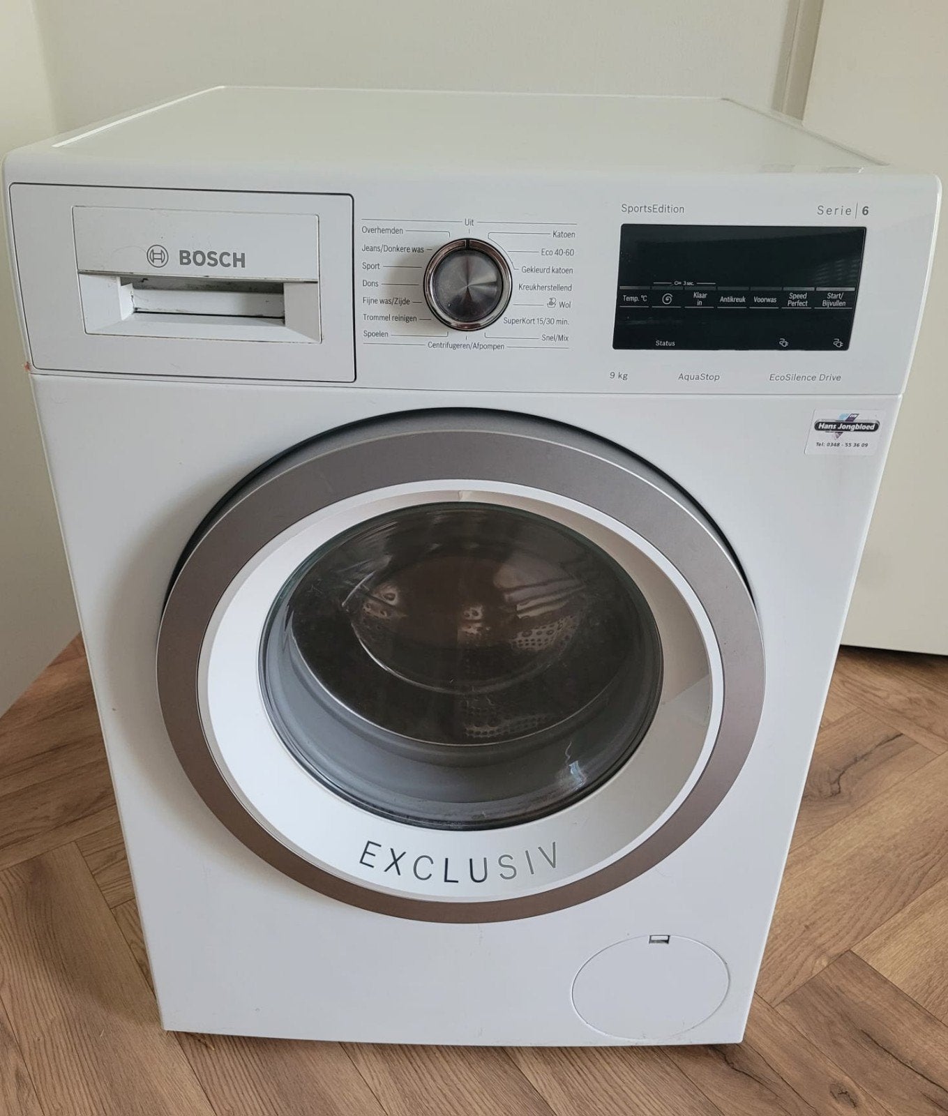 wasmachine 9kg, Ophalen, 1200 tot 1600 toeren, 8 tot 10 kg, Zo goed als nieuw