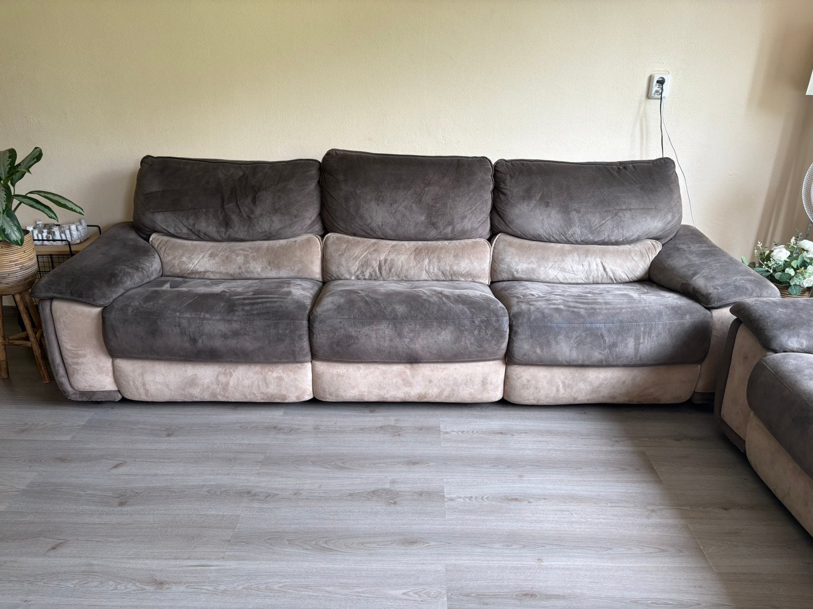 Suede zitbank set, Ophalen, Gebruikt