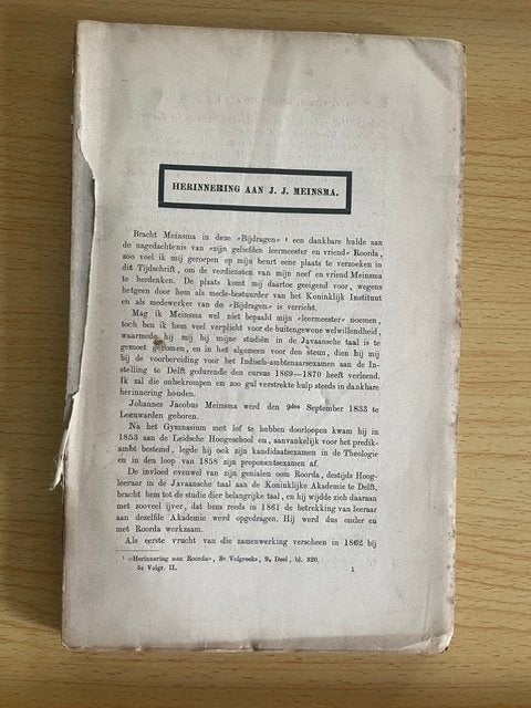 Bijdragen tot de Taal-, Land- en Volkenkunde van N.-Indië 36, Ophalen of Verzenden, Gelezen, Diverse auteurs
