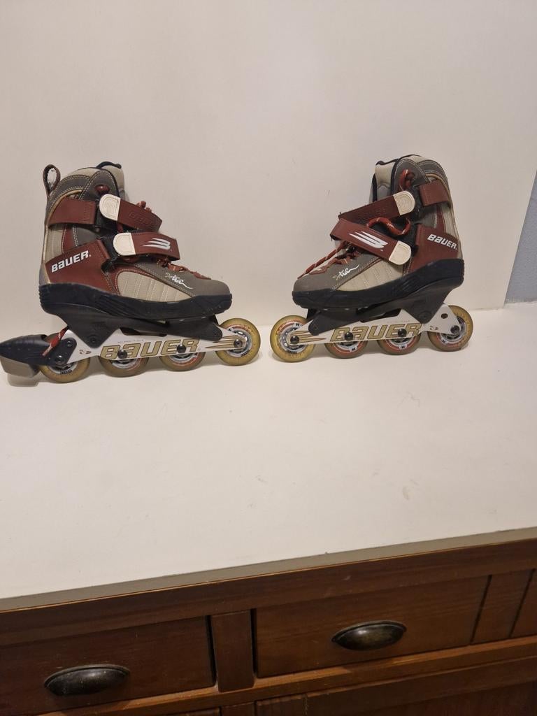 Bauer skeelers mt 40, Sport en Fitness, Ophalen, Gebruikt, Bauer, Inline skates 4 wielen