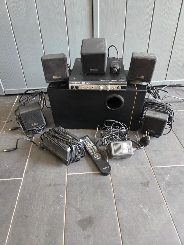 Creative Cambridge SoundWorks DTT2200 5.1 Speakerset, Audio, Tv en Foto, Stereo-sets, Gebruikt, Losse componenten, Speakers, Ophalen