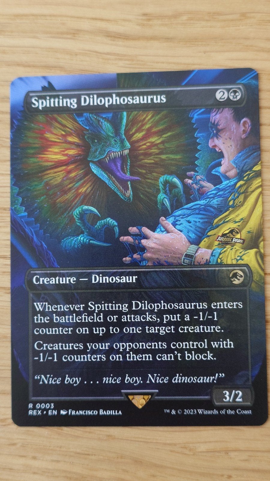 MTG Spitting Dilophosaurus (003) - Jurassic Park REX, Ophalen of Verzenden, Nieuw, Losse kaart