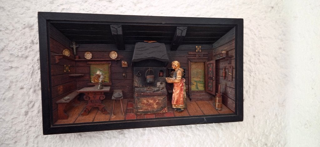 wanddecoratie, Ophalen, Gebruikt, Hout, 37 cm