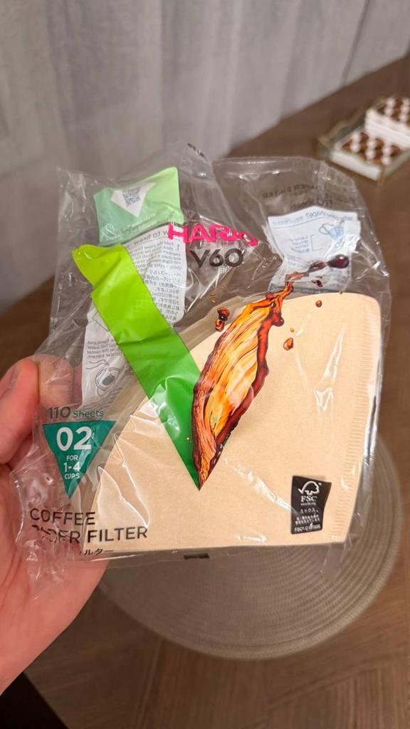 Hario V60 02 Koffiefilters - 110 stuks, bruin papier, Overige typen, Nieuw, Papier/karton, Ophalen of Verzenden