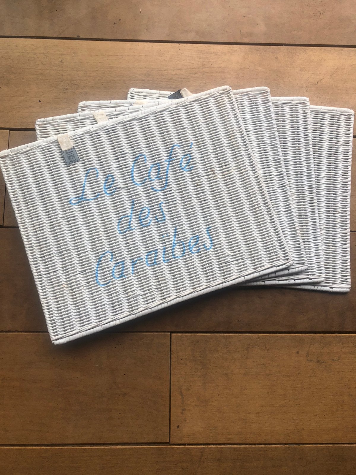 4x placemat Riviėra Maison, Gebruikt, Ophalen of Verzenden, Natuurlijk materiaal, Wit