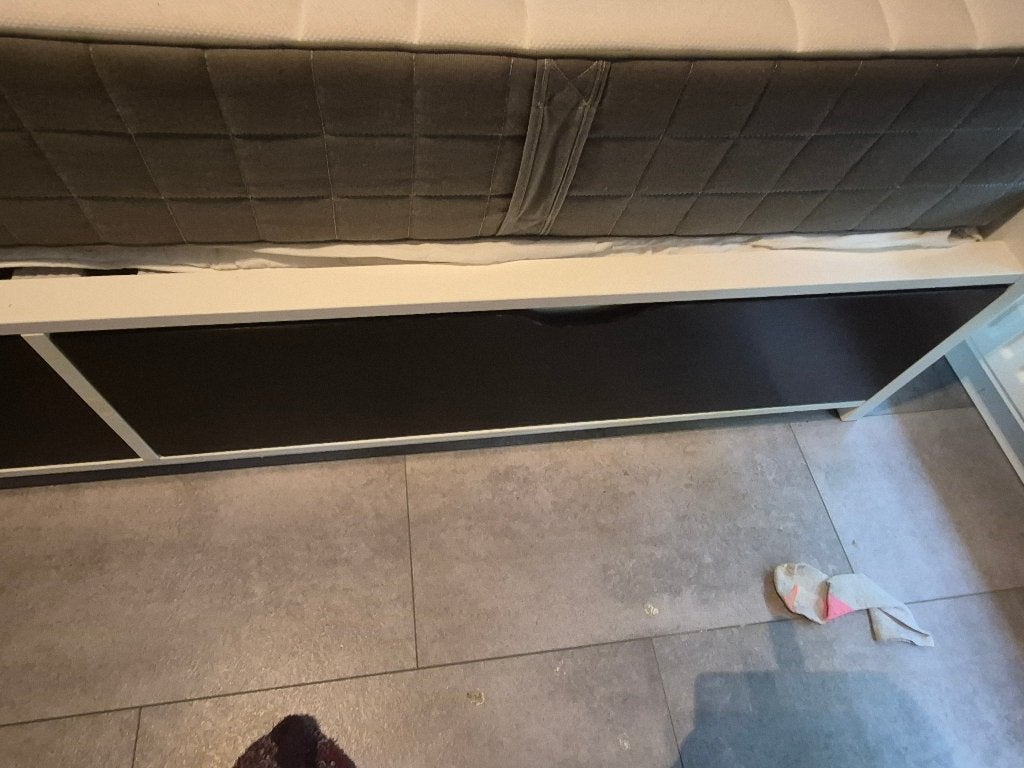 1- persoonsbed te koop, Huis en Inrichting, Slaapkamer | Bedden, Ophalen, Gebruikt, 90 cm, Eenpersoons