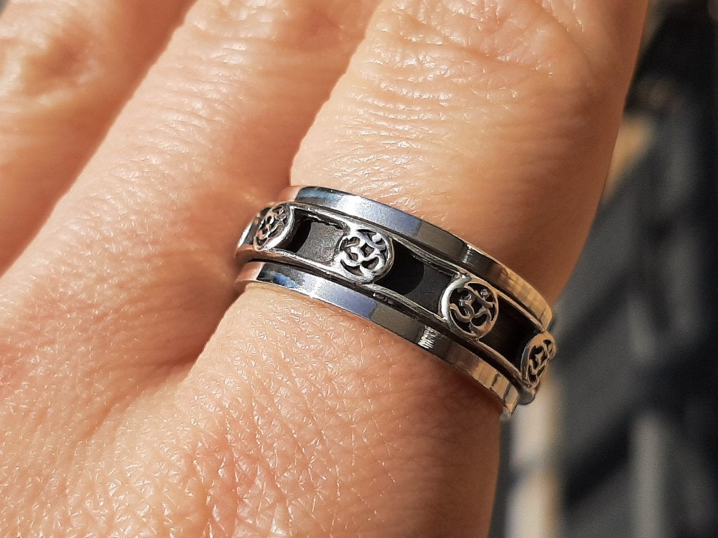 Vanoli 925 zilver draairing spinner spinning ring maat 18,5, 18 tot 19, Vanoli, Amsterdam, Nieuw