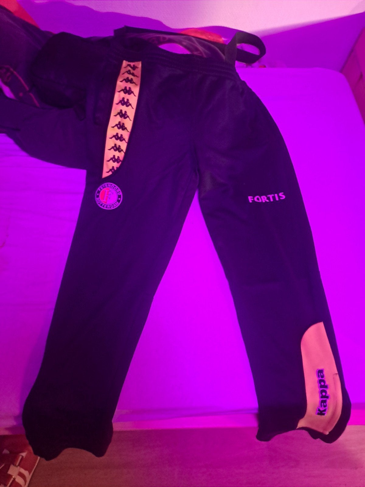 Kappa trainingsbroek Feyenoord Fortis maat M, Kappa, Zwart, Overige maten, Ophalen of Verzenden