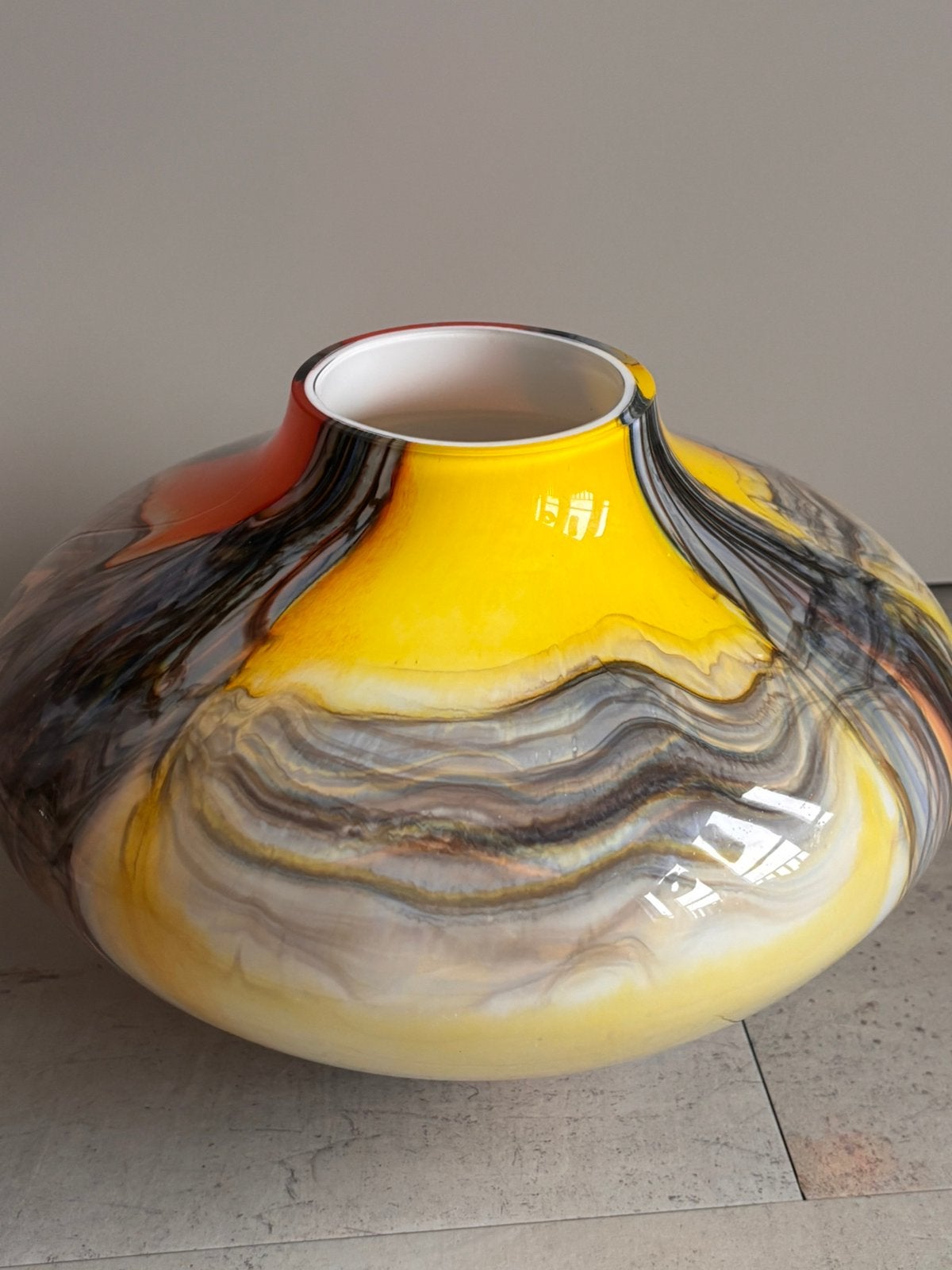 Grote Loranto kunstglazen vaas – 40 cm, Ophalen of Verzenden