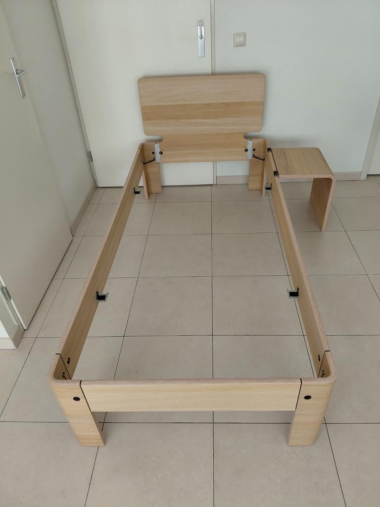 Zgan ombouw Auping Auronde. 90x200x41,5 cm, Ophalen, Zwart, Tweepersoons, Zo goed als nieuw