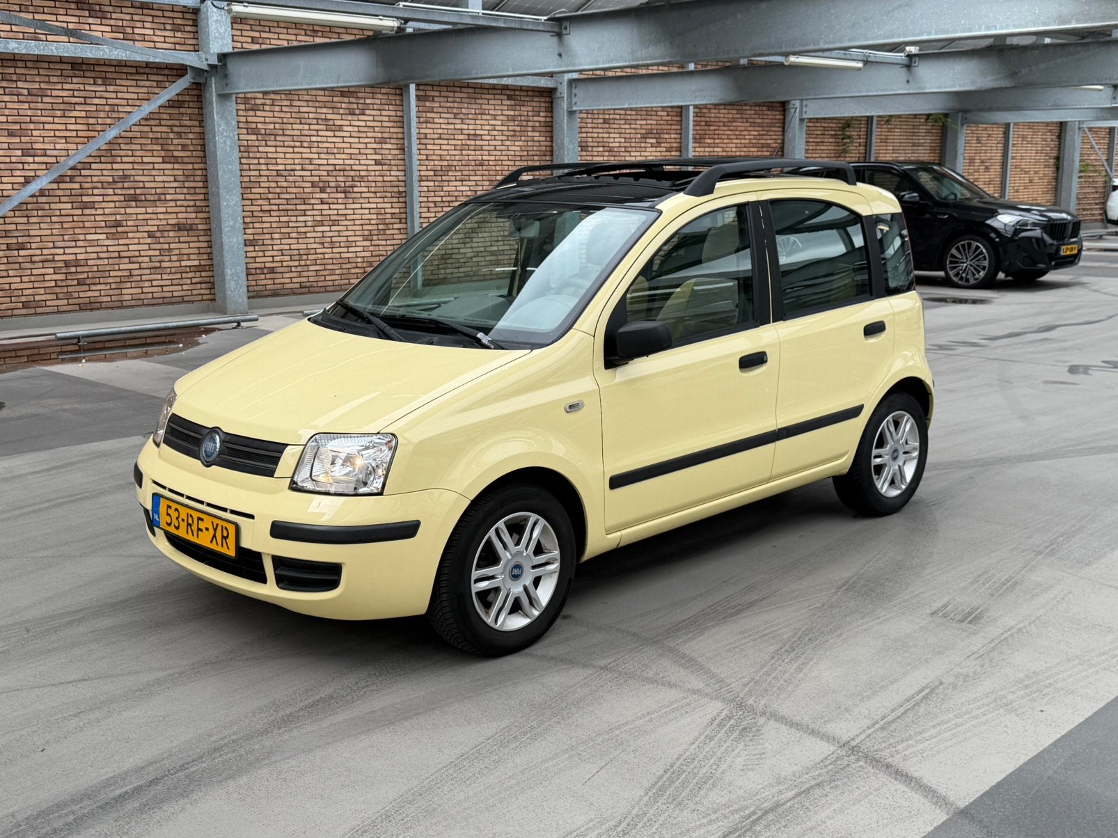 Fiat Panda 1.2 2005 Geel *Lange APK*Airco*Pano*Trekhaak*, Auto's, Fiat, Voorwielaandrijving, 1242 cc, Electronic Stability Program (ESP)