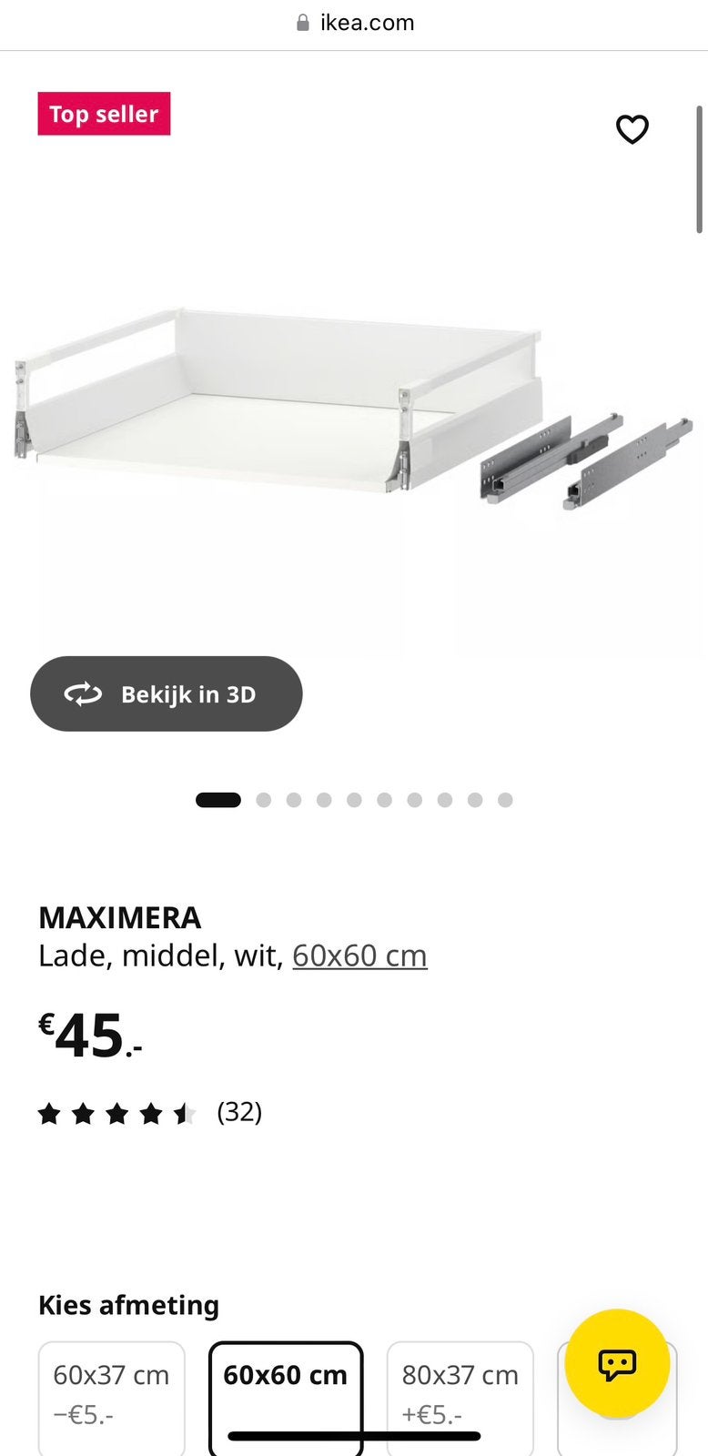 2x Maximera lade - middel - 60x60 cm, Huis en Inrichting, Wit, Nieuw, Minder dan 100 cm, 50 tot 75 cm