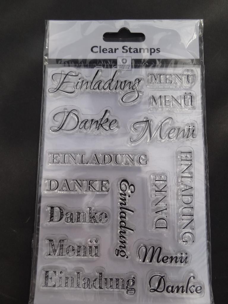 stempel panduro 510134 danke menu einladung, Hobby en Vrije tijd, Ophalen of Verzenden, Nieuw, Clearstamp