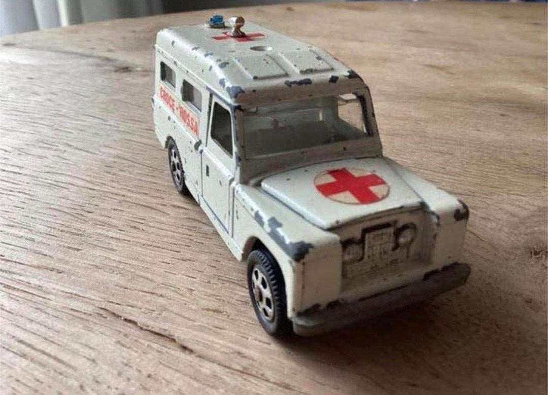Mebetoys Land Rover Ambulance Croce Rossa – Made in Italy, Ophalen of Verzenden, Gebruikt, Auto, Overige merken