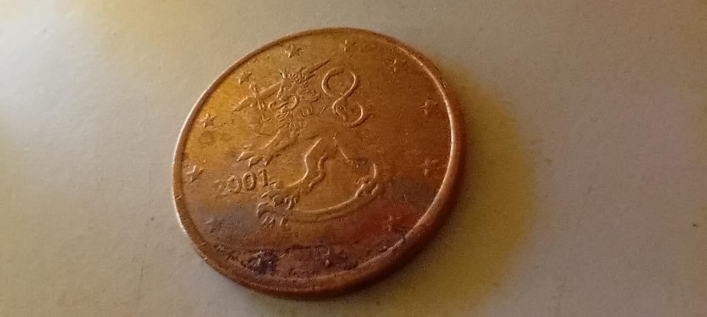 (Error?) Finland 5 Eurocent - 2001, Ophalen, Finland, 5 cent, Losse munt