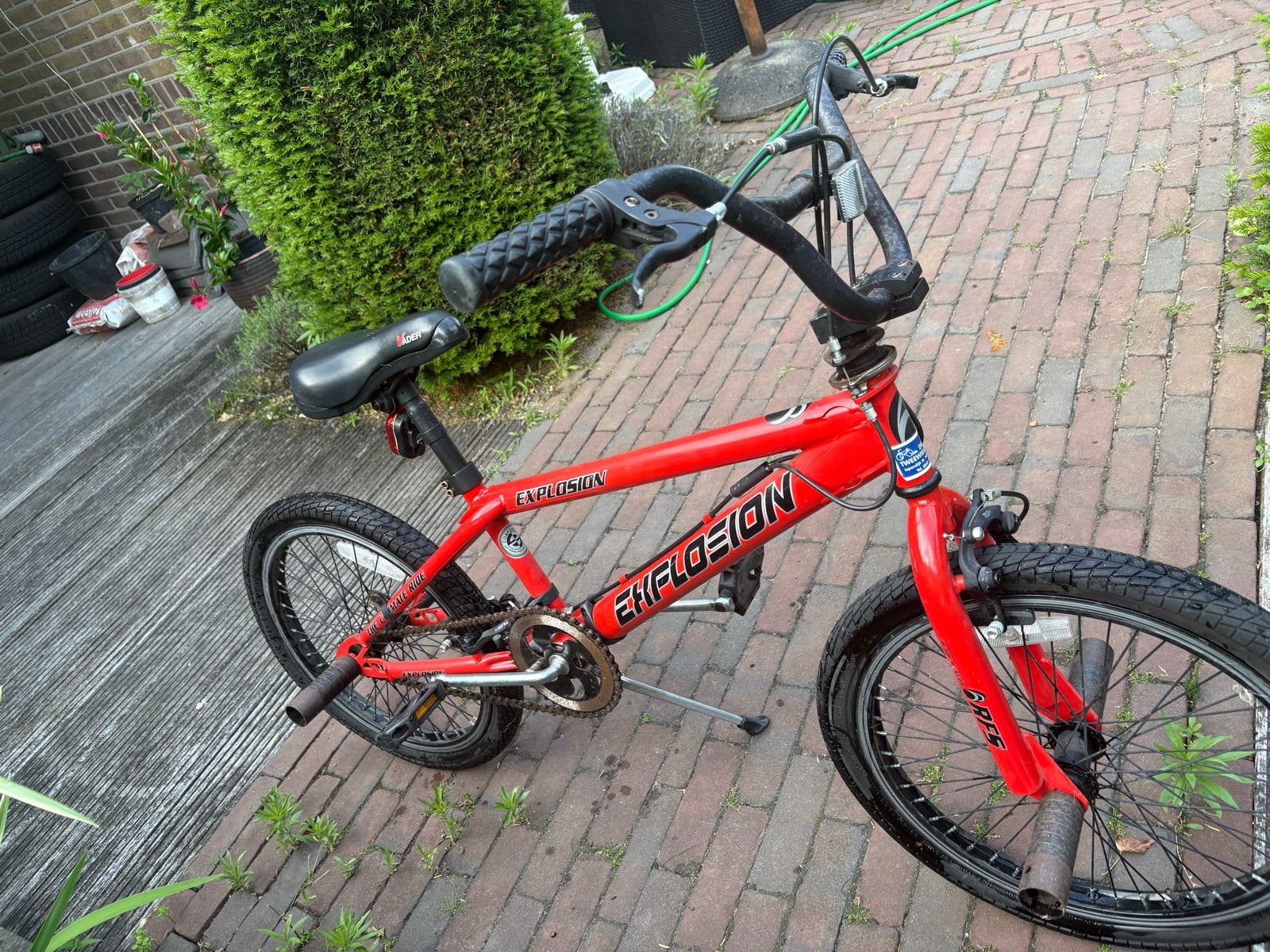 Crossfiets fiets rood - Zadel verstelbaar in hoogte, Fietsen en Brommers, Fietsen | Crossfietsen en BMX, Ophalen, Gebruikt, Staal