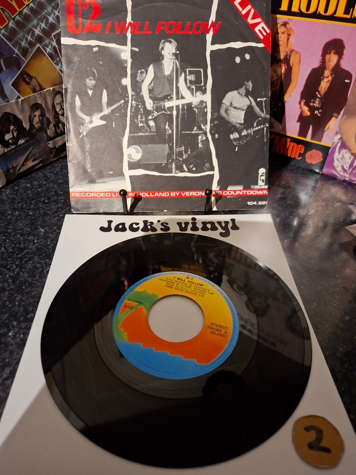 U2 - I Will Follow (Live) 7 inch vinyl single  1982/2, 7 inch, Ophalen of Verzenden, Overige typen, Fotohoes