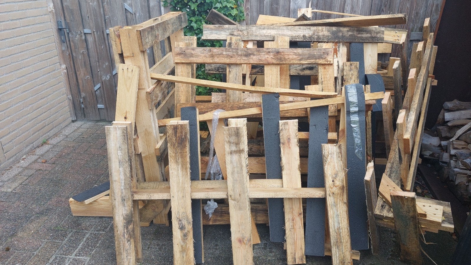 Pallets, Doe-het-zelf en Verbouw, Hout en Planken, Ophalen, Gebruikt, Pallet, Minder dan 200 cm