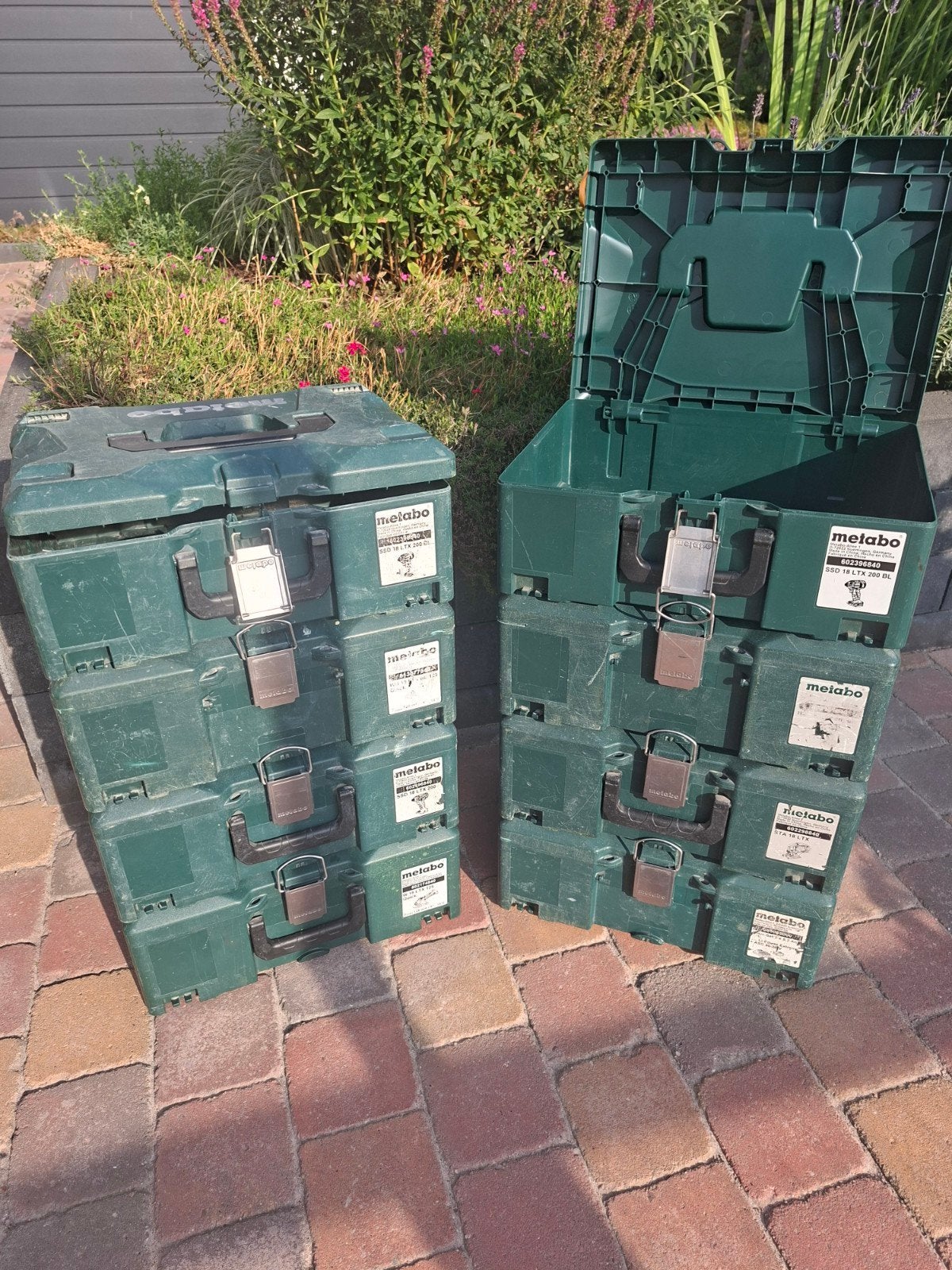 Metabo lege boxen (8 stuks) - per stuk te koop, Gebruikt, 40 tot 60 cm, 50 tot 75 cm, Bak of Kist