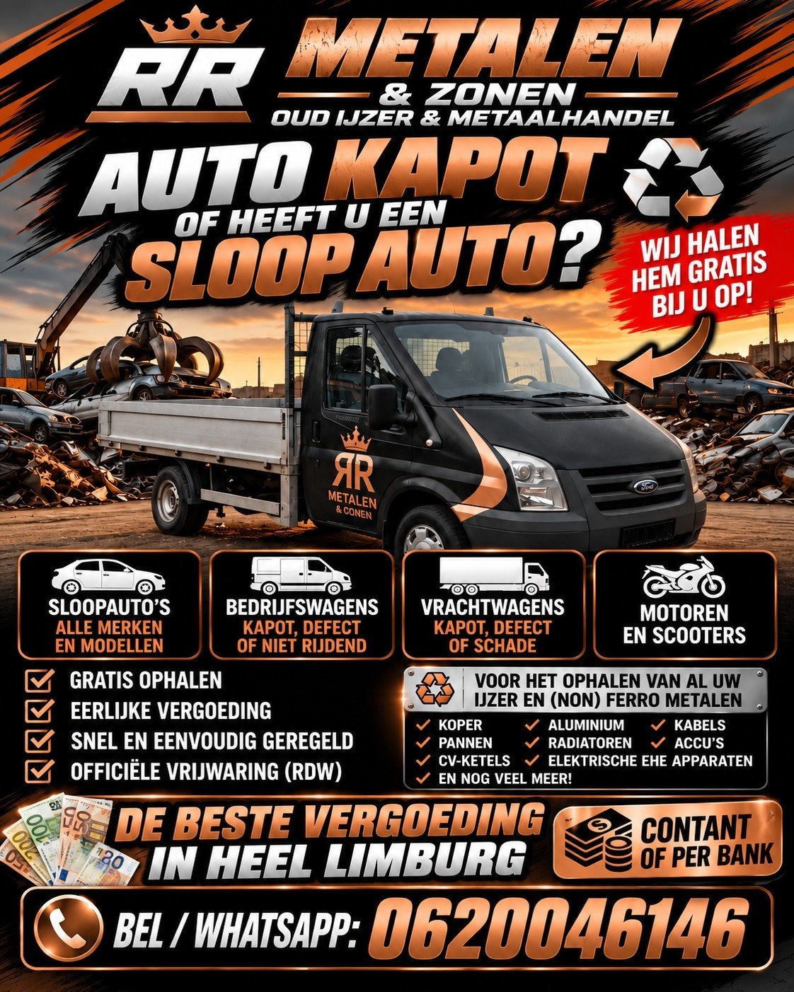 Wij geven een VERGOEDING voor U sloop of oude auto ✅, Ophalen, Gebruikt