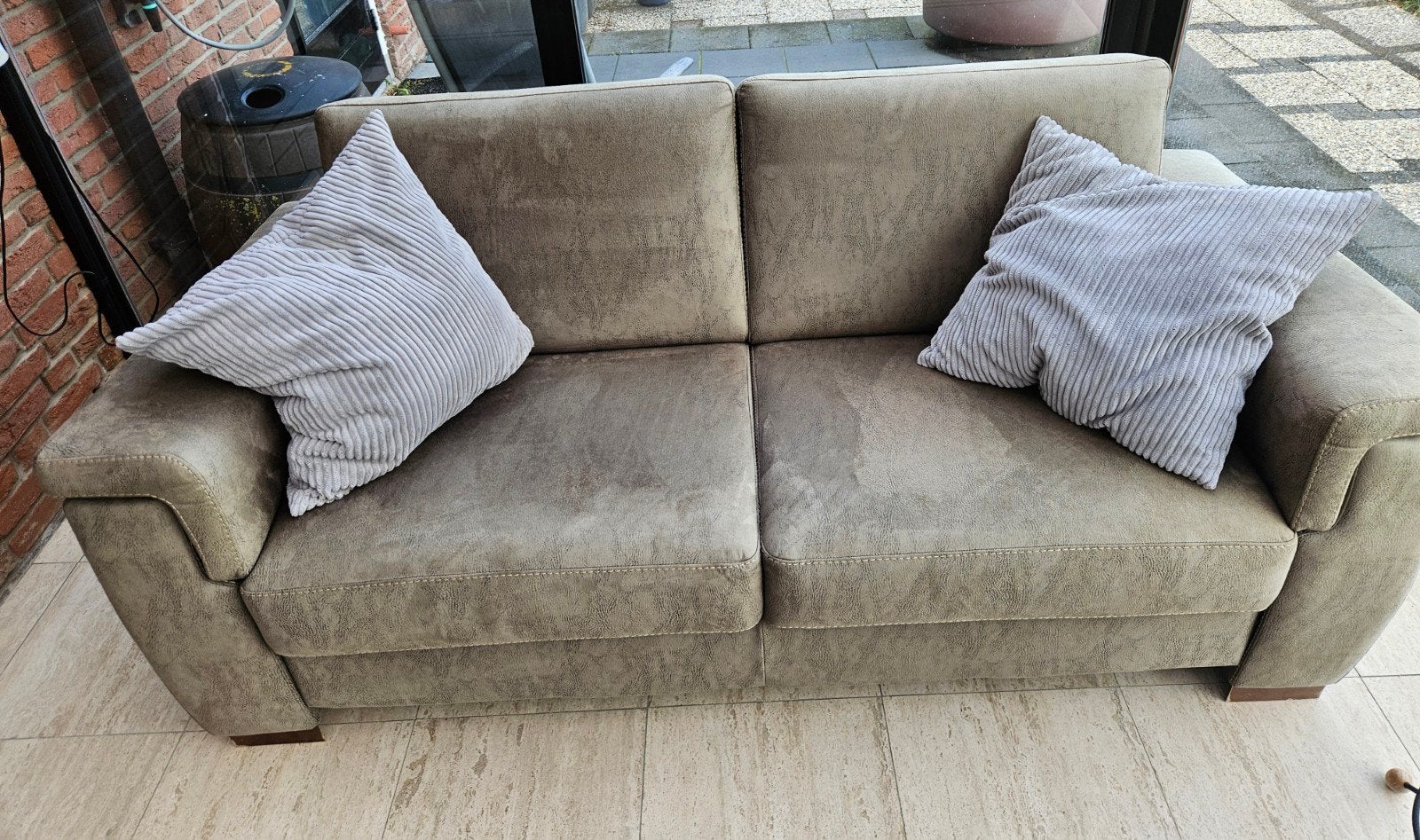 bankstel, Ophalen, Zo goed als nieuw, 75 tot 100 cm, Rechte bank